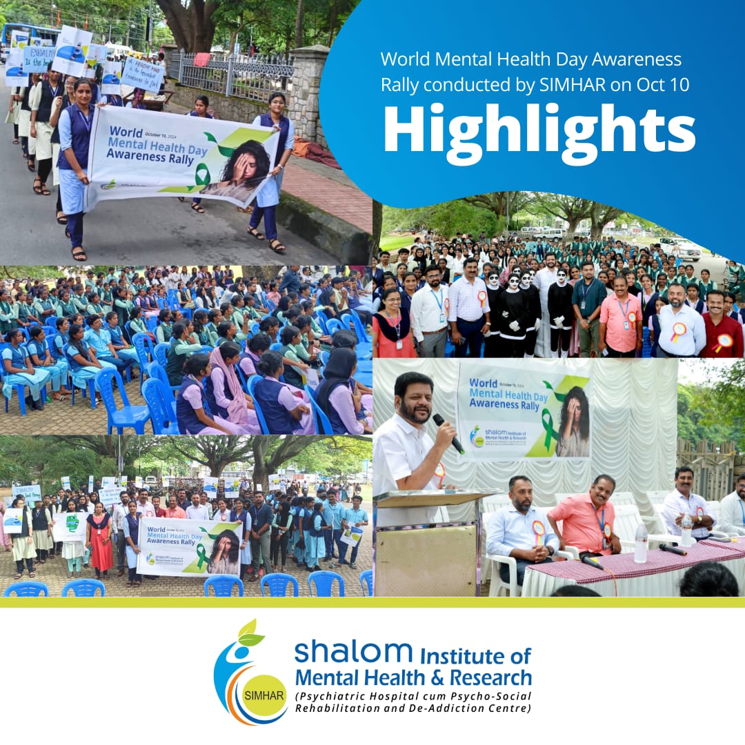 World Mental Health Day 2024: SIMHAR Hosts Awareness Rally Inaugurated by MP V.K. Sreekandan